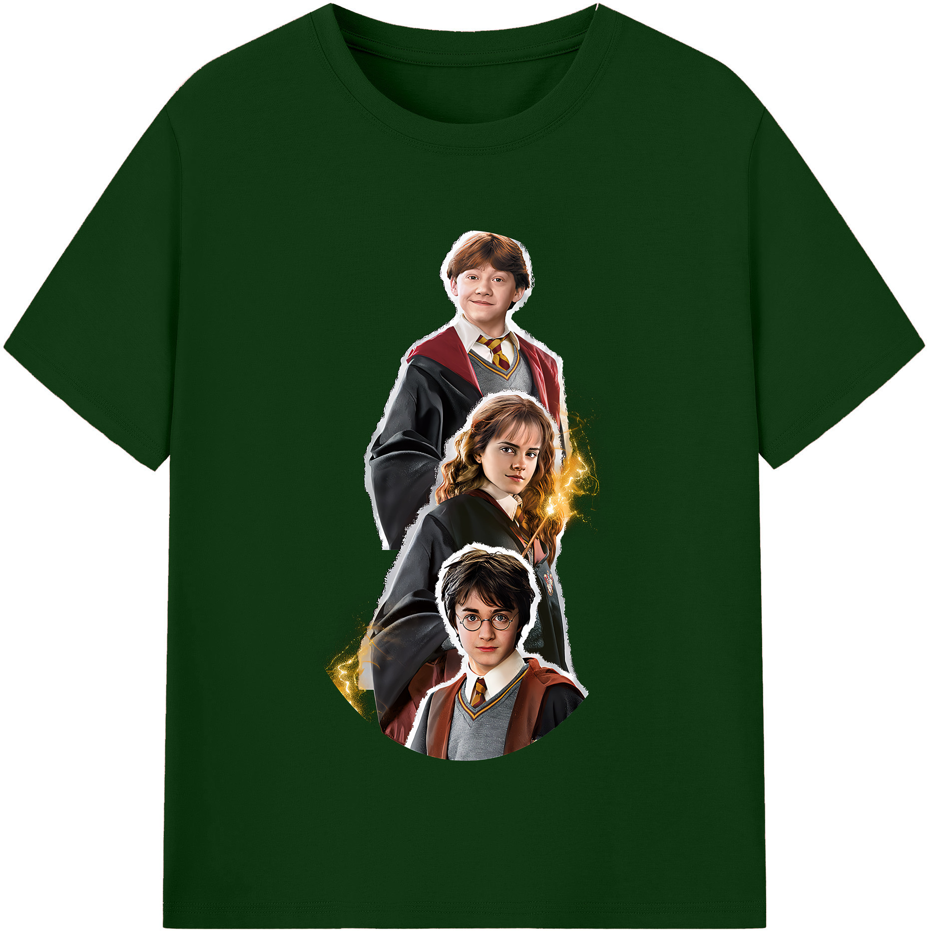 （画像用） Harry Potter ハリー・ポッターシリーズ 綿100％半袖Tシャツ（フロントプリント）